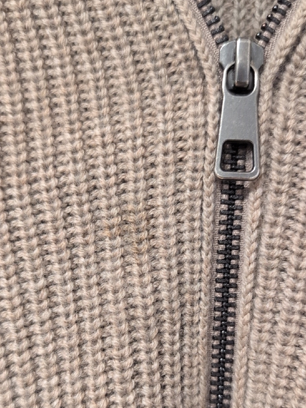 Quince Australian Merino Wool Full Zip Sweater Size Medium Malted Toffee - Picture 4 of 5